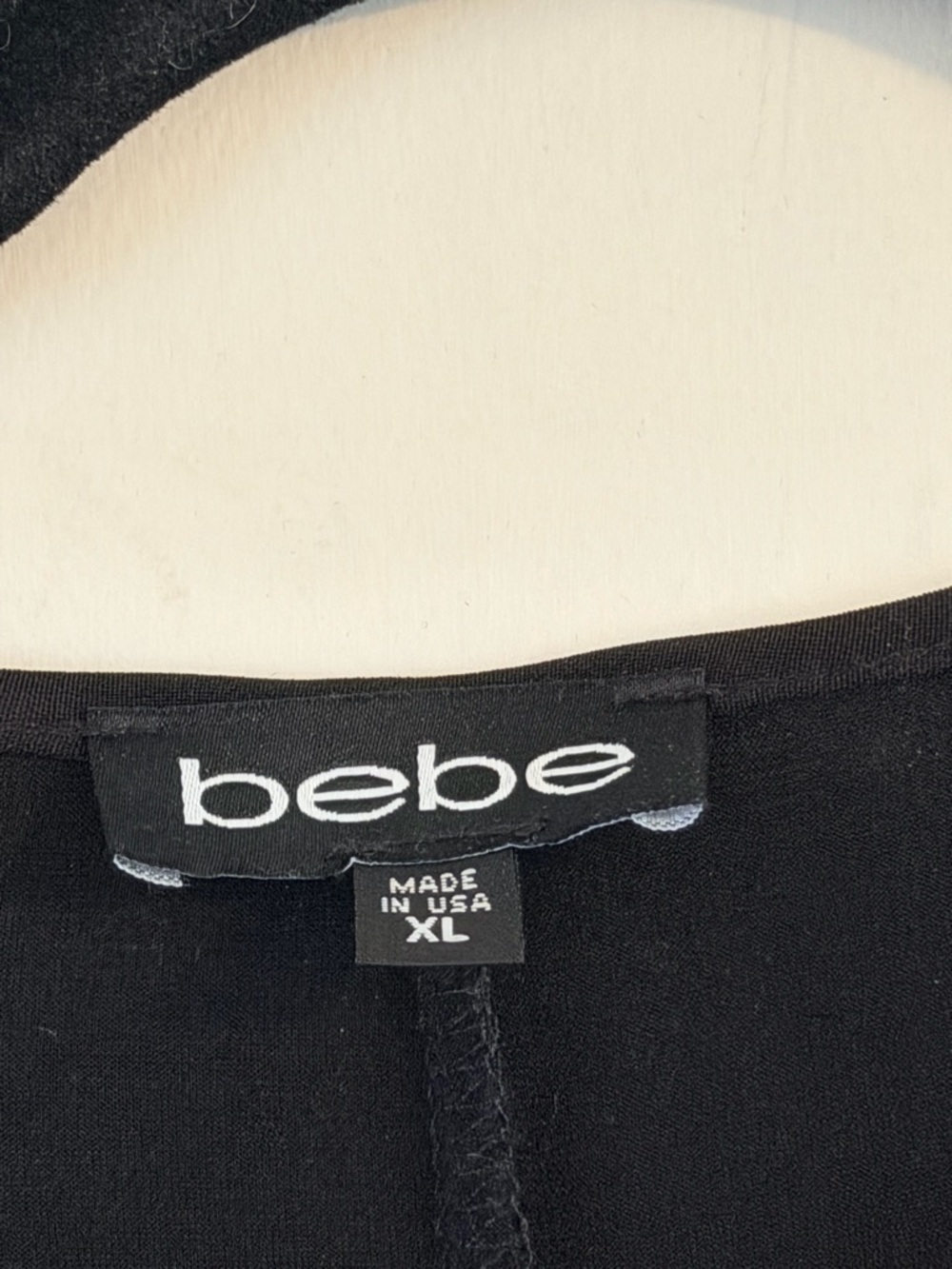 Bebe Black Poet Sleeve Tie-Neck Maxi Dress Size XL - Picture 13 of 15